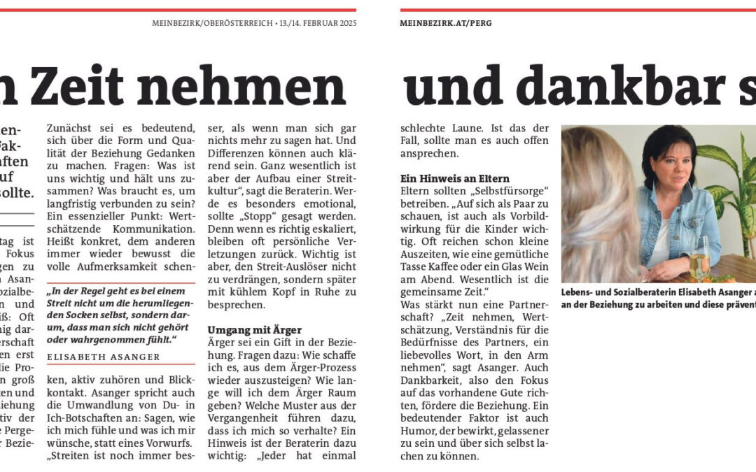 Sich Zeit nehmen und dankbar sein