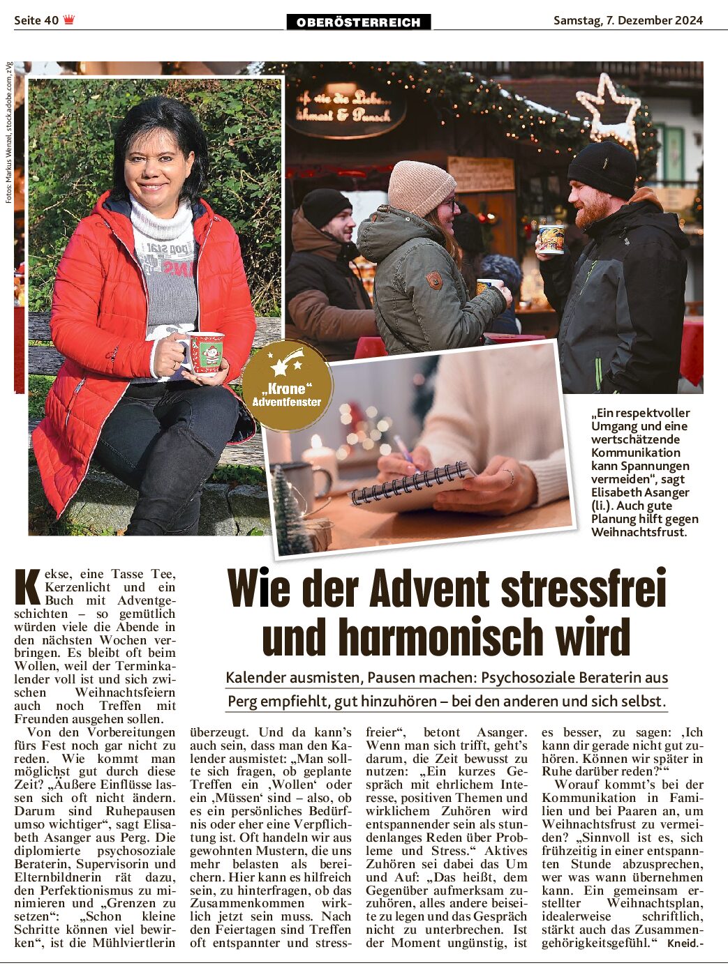 Wieder Advent stressfrei und harmonisch wird